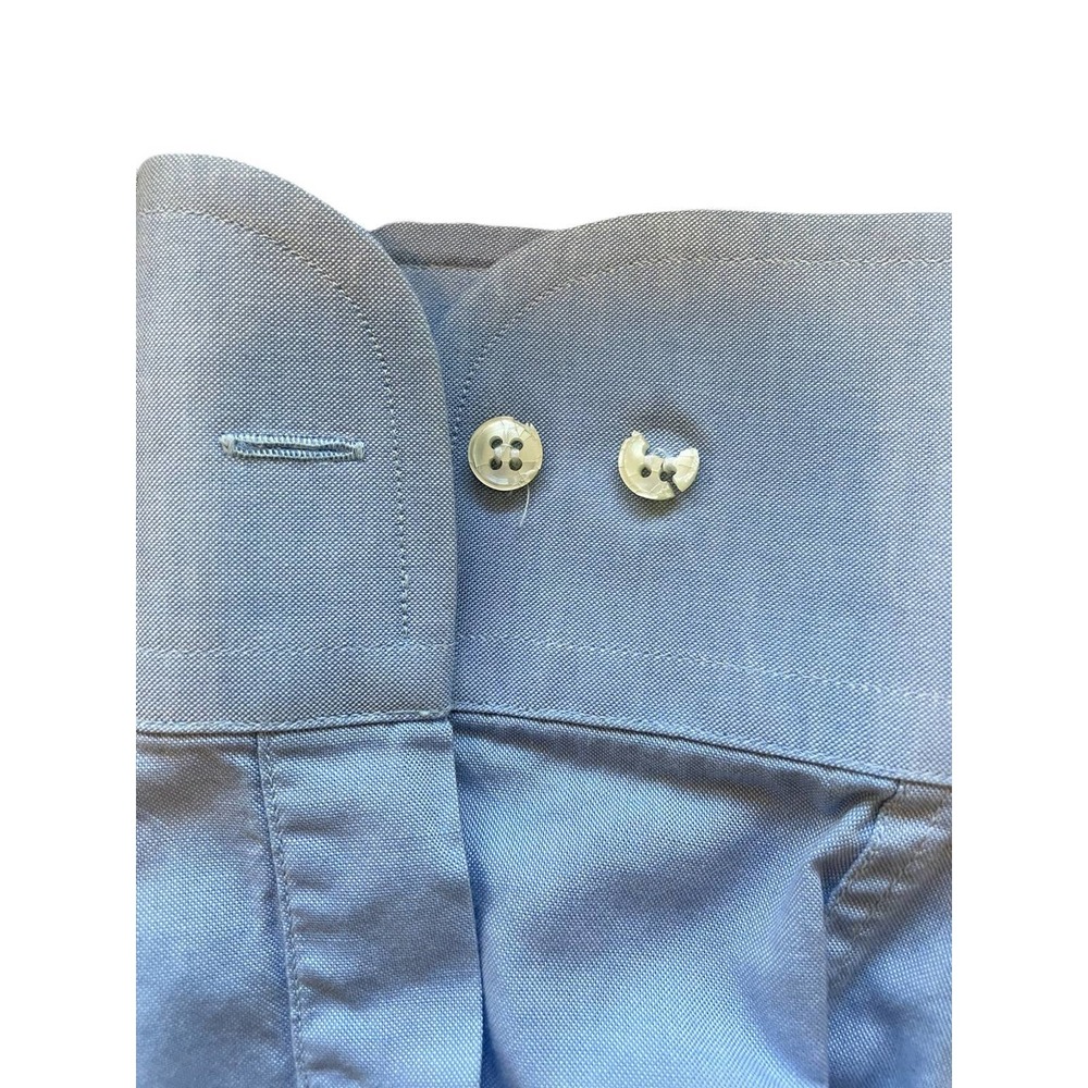 Mazzoni Light Blue Dress Shirt 16 34/45 Made in Italy 100% Cotton - Picture 8 of 10